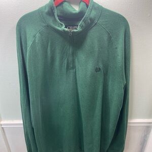 Chaps Men's Forest Green Zip-Up Sweater